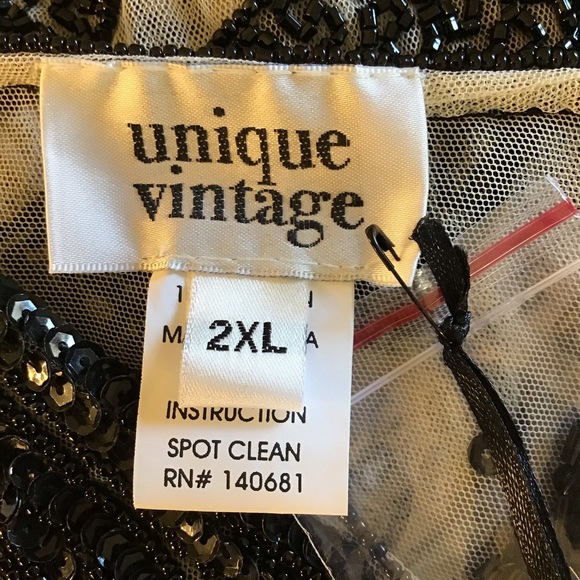 Unique Vintage Flapper-like Sheer Dress NWT - Picture 12 of 13